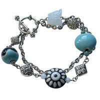 Golem Clay and Silver Bracelet with Stainless Steel Chain